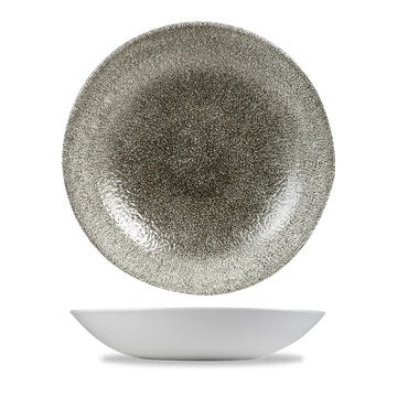 Raku Quartz Black Coupe Bowl 24.8cm